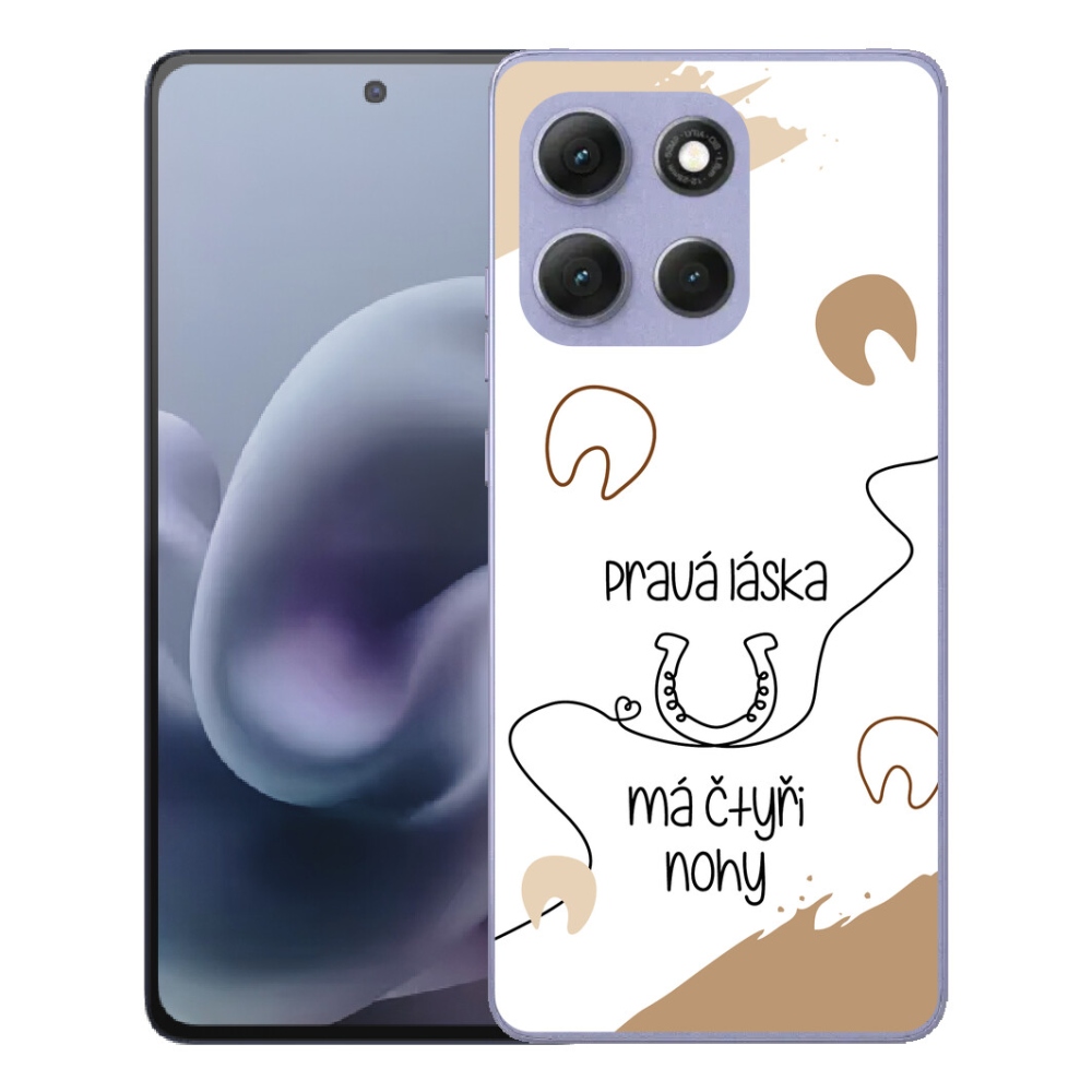 mmCase géltok a Motorola Moto G86 Power 5G-hez – ló motívum, fehér háttér