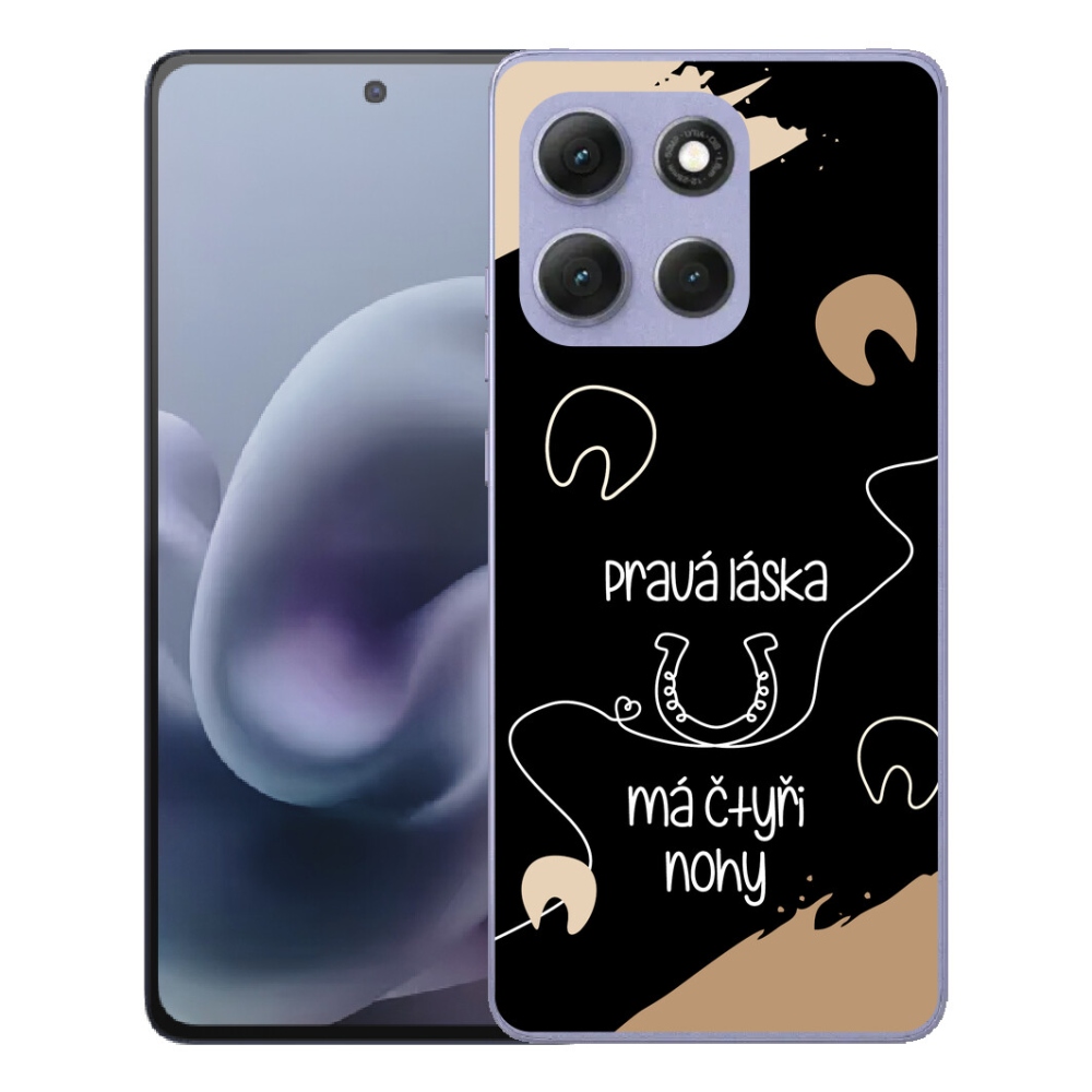 mmCase géltok a Motorola Moto G86 Power 5G-hez – ló motívum, fekete háttér