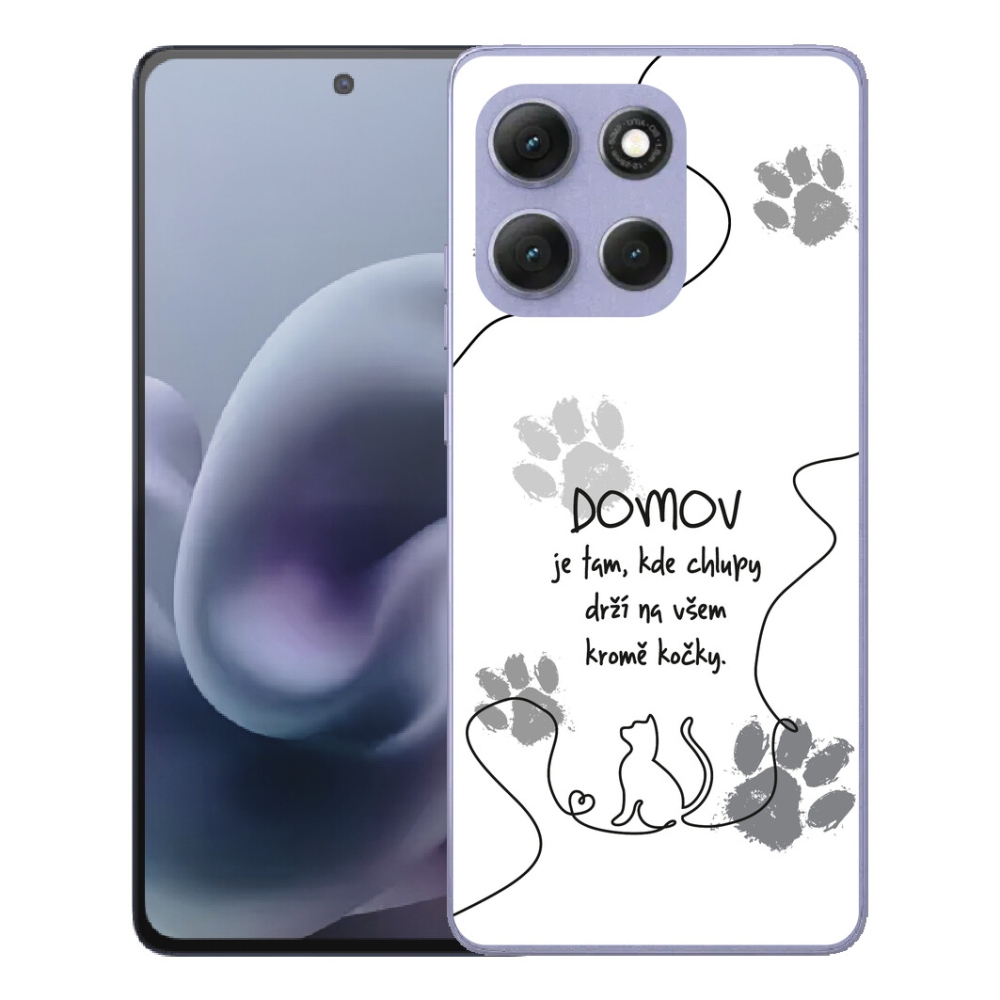 mmCase gél tok a Motorola Moto G86 Power 5G-hez – macskás motívum, fehér háttér