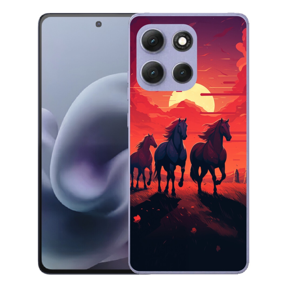 mmCase gél tok a Motorola Moto G86 Power 5G-hez – lovak és naplemente