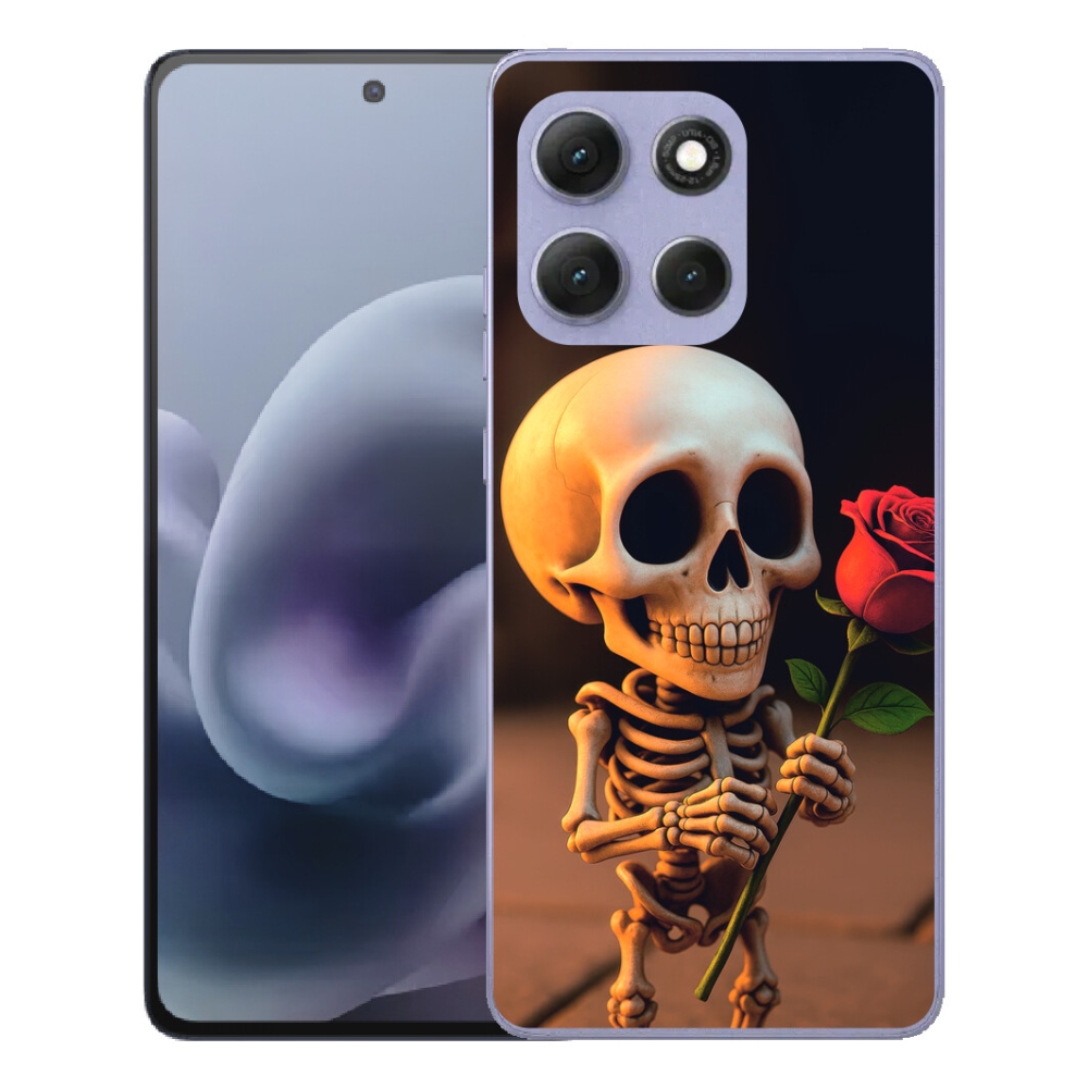 mmCase gél tok a Motorola Moto G86 Power 5G-hez – csontváz rózsával