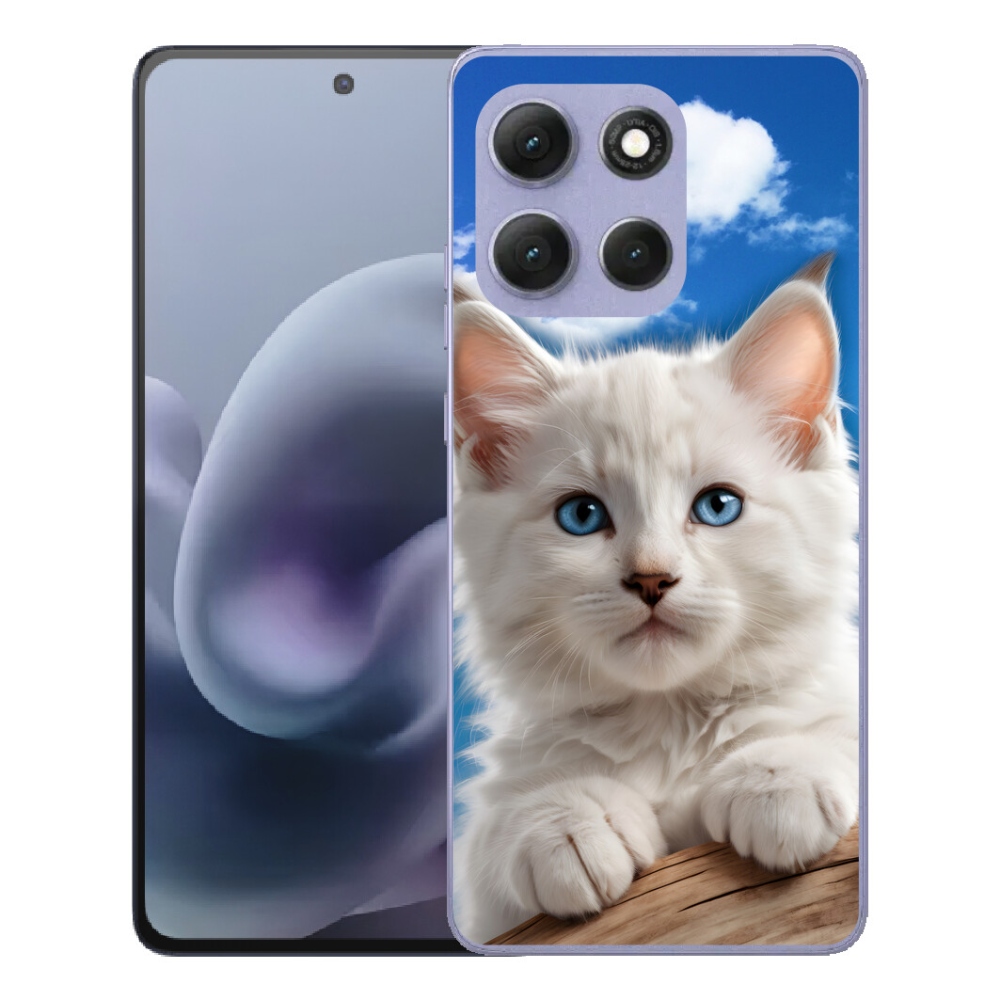 mmCase gél tok a Motorola Moto G86 Power 5G-hez – cica és felhők