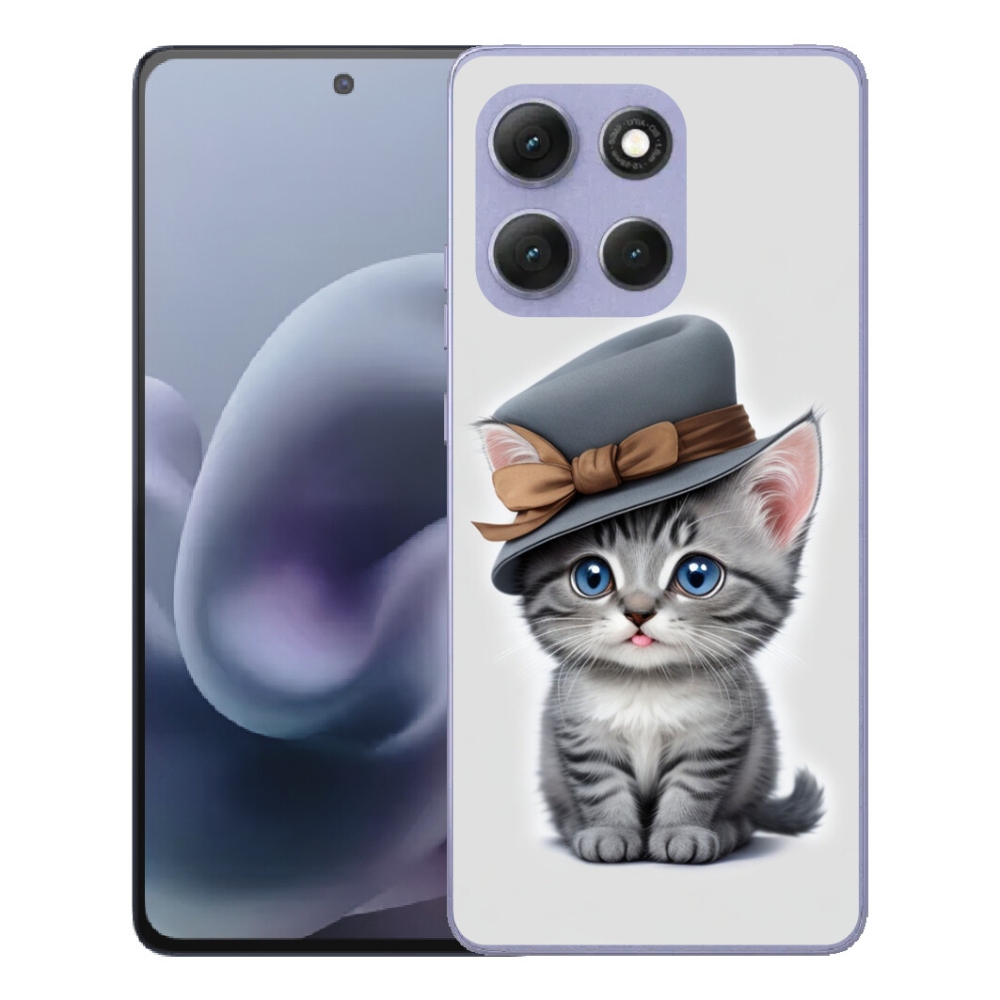 mmCase gél tok a Motorola Moto G86 Power 5G-hez – kalapos cica