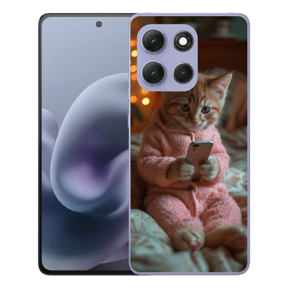 mmCase géltok a Motorola Moto G86 Power 5G-hez – cica mobiltelefonnal