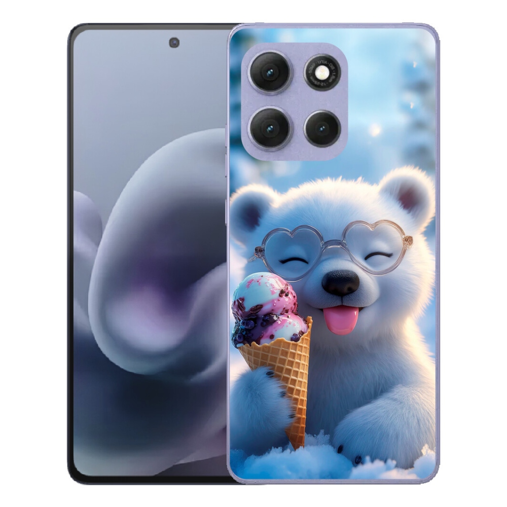 mmCase géltok a Motorola Moto G86 Power 5G-hez – jégkrémet evő mackó