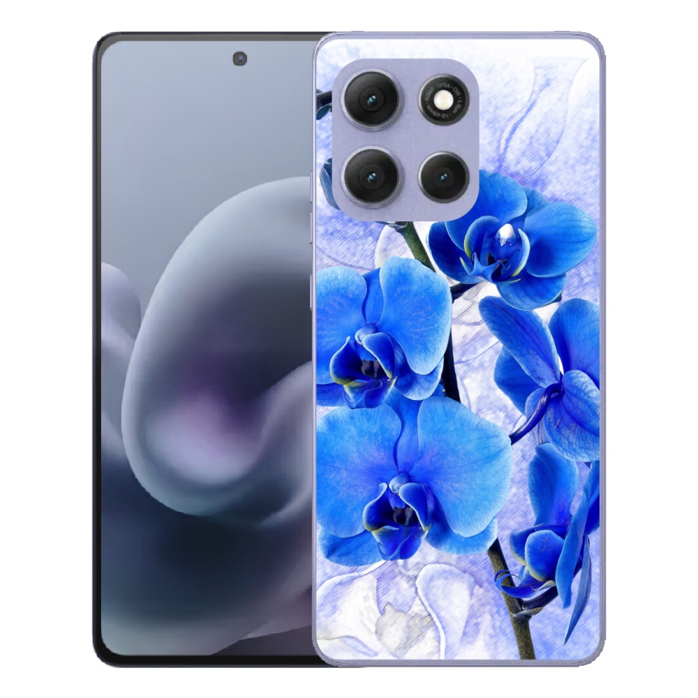 mmCase gél tok a Motorola Moto G86 Power 5G-hez – kék virágok