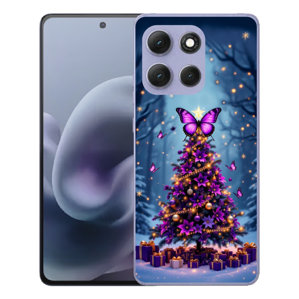 mmCase gél tok a Motorola Moto G86 Power 5G-hez – pillangós karácsonyfa