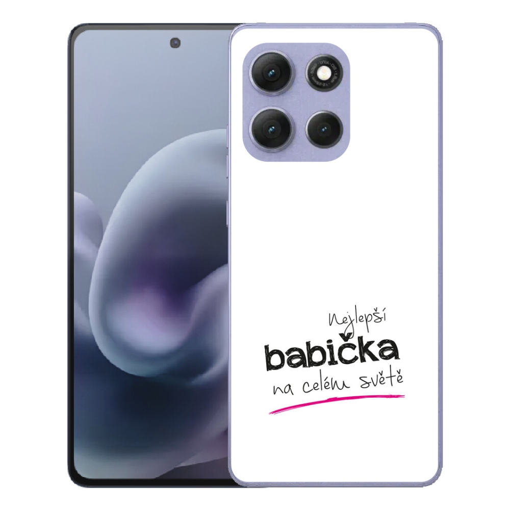 mmCase gél tok a Motorola Moto G86 Power 5G-hez – a legjobb nagymama 4 fehér háttérrel