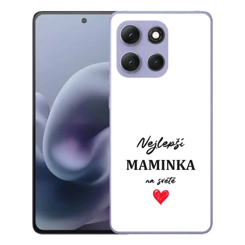 mmCase gélhuzat a Motorola Moto G86 Power 5G-hez – „A legjobb anyuka” 1, fehér háttérrel