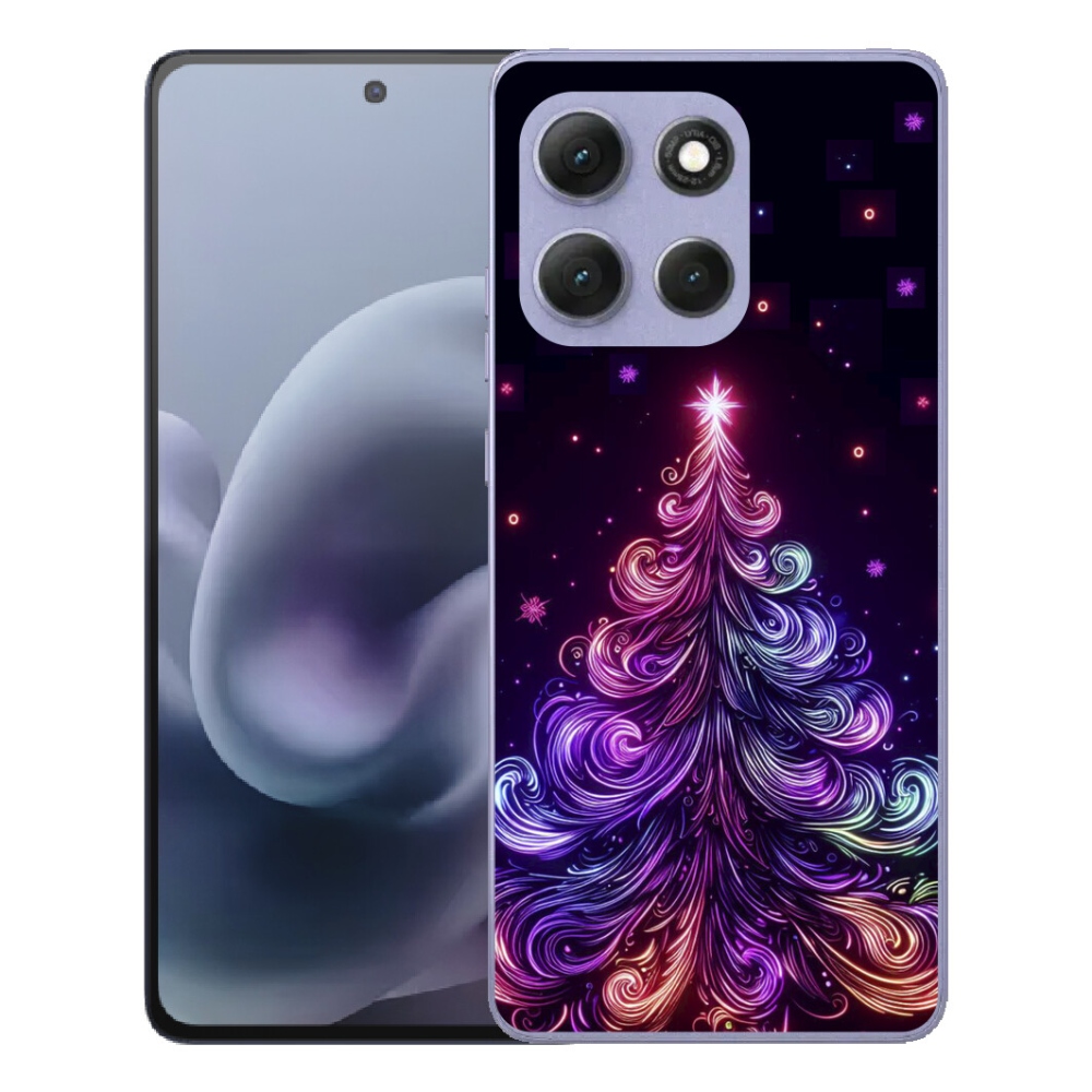 mmCase gél tok a Motorola Moto G86 Power 5G-hez – neon karácsonyfa 1