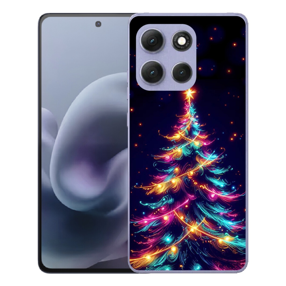 mmCase gél tok a Motorola Moto G86 Power 5G-hez – neon karácsonyfa
