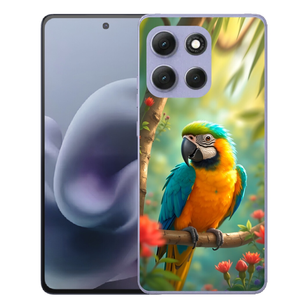 mmCase gél tok a Motorola Moto G86 Power 5G-hez – kék-sárga ara papagáj