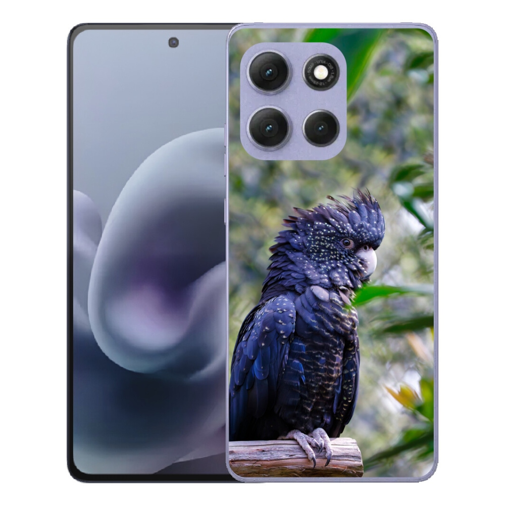 mmCase gél tok a Motorola Moto G86 Power 5G-hez – fekete kakadu papagáj
