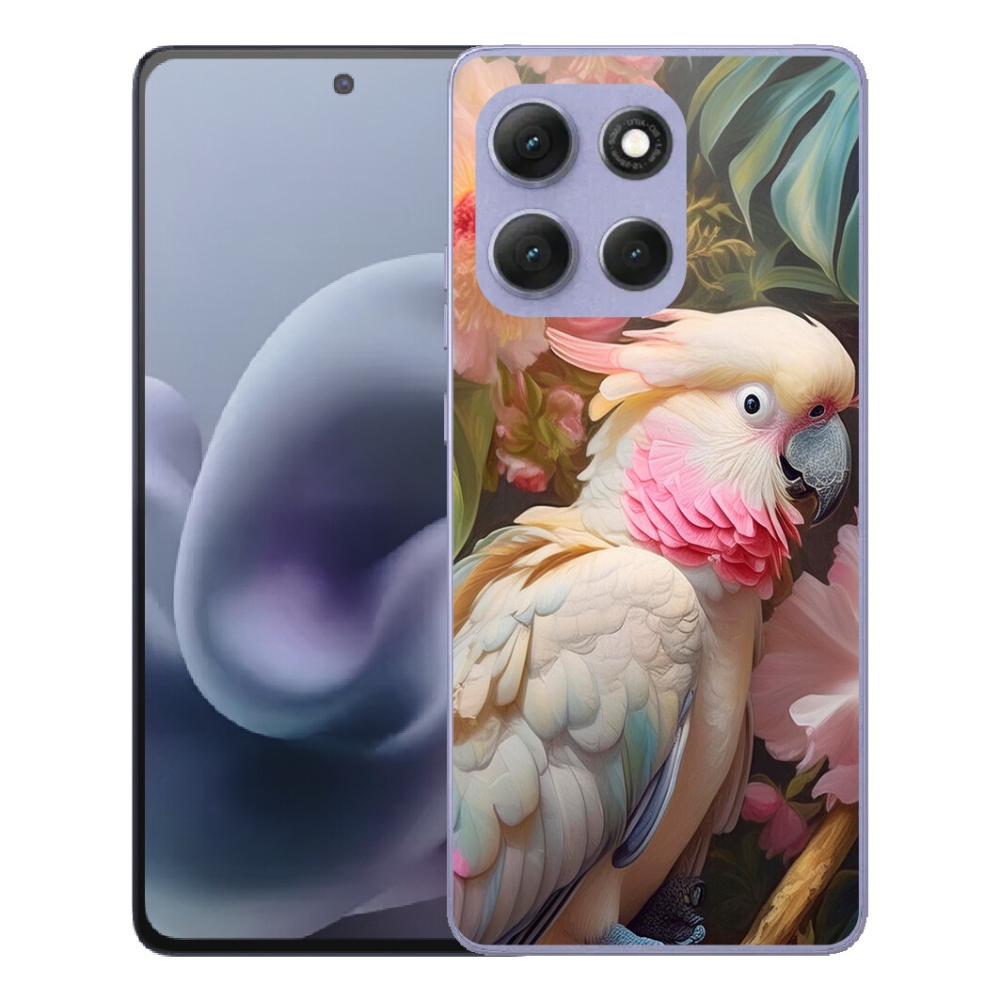 mmCase gélhuzat a Motorola Moto G86 Power 5G-hez – rózsaszín kakadu papagáj 2