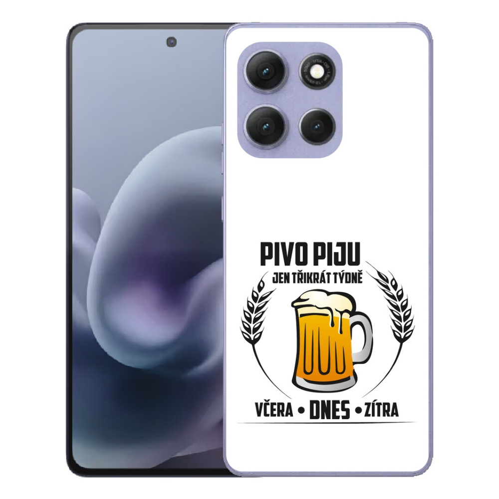 mmCase gél tok a Motorola Moto G86 Power 5G-hez – sörös motívum, fehér háttér