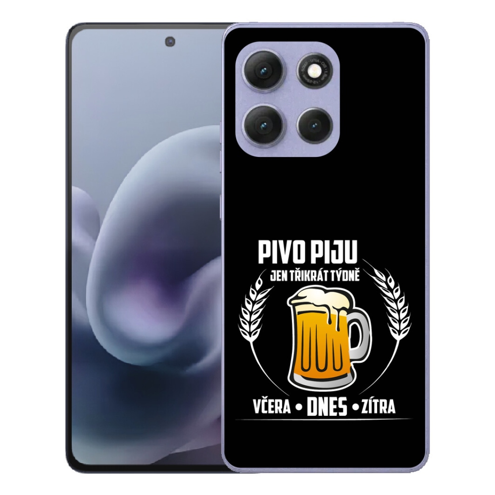 mmCase géltok a Motorola Moto G86 Power 5G-hez – sörös motívum, fekete háttér