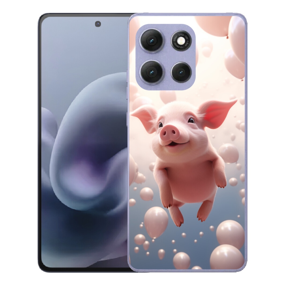 mmCase gél tok a Motorola Moto G86 Power 5G-hez – malac léggömbökkel