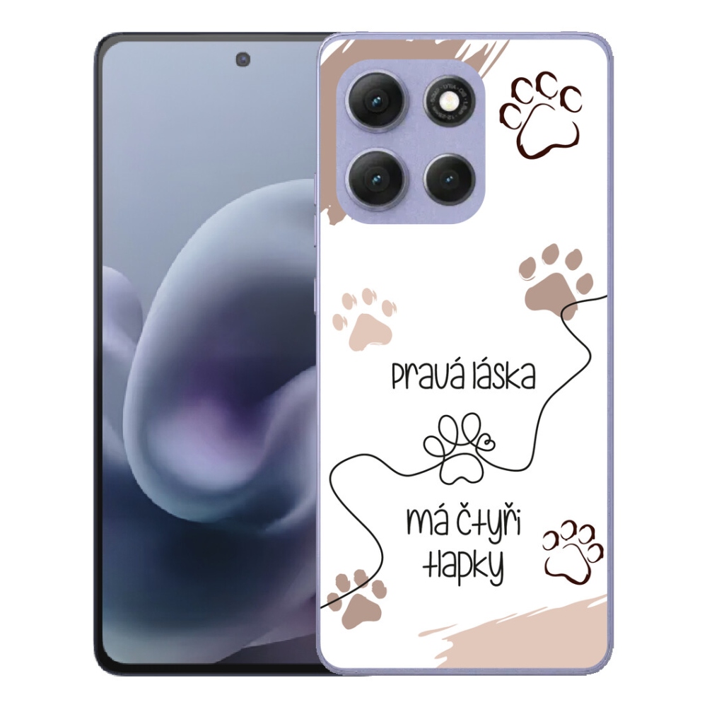 mmCase géltok a Motorola Moto G86 Power 5G-hez – kutyás motívum, 1 db, fehér háttérrel