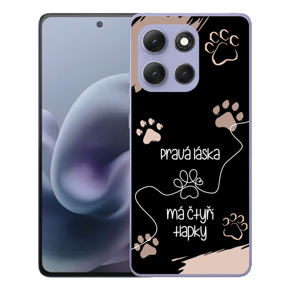 mmCase géltok a Motorola Moto G86 Power 5G-hez – kutyás motívum 1, fekete háttérrel
