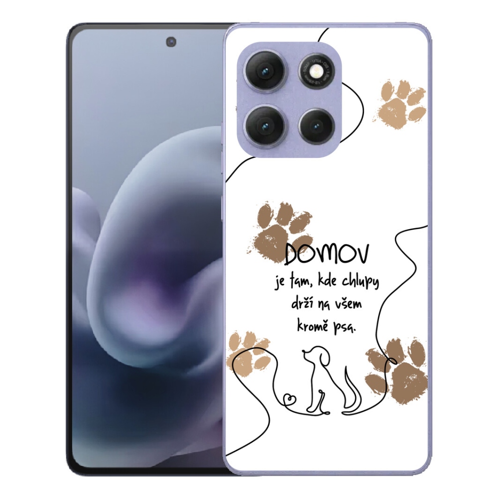 mmCase gél tok a Motorola Moto G86 Power 5G-hez – kutyás motívum, fehér háttér