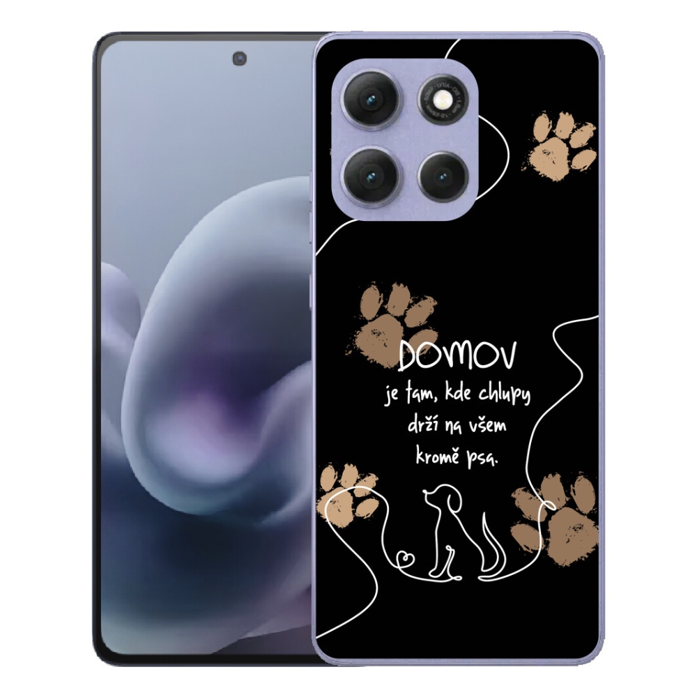 mmCase gél tok a Motorola Moto G86 Power 5G-hez – kutyás motívum, fekete háttér