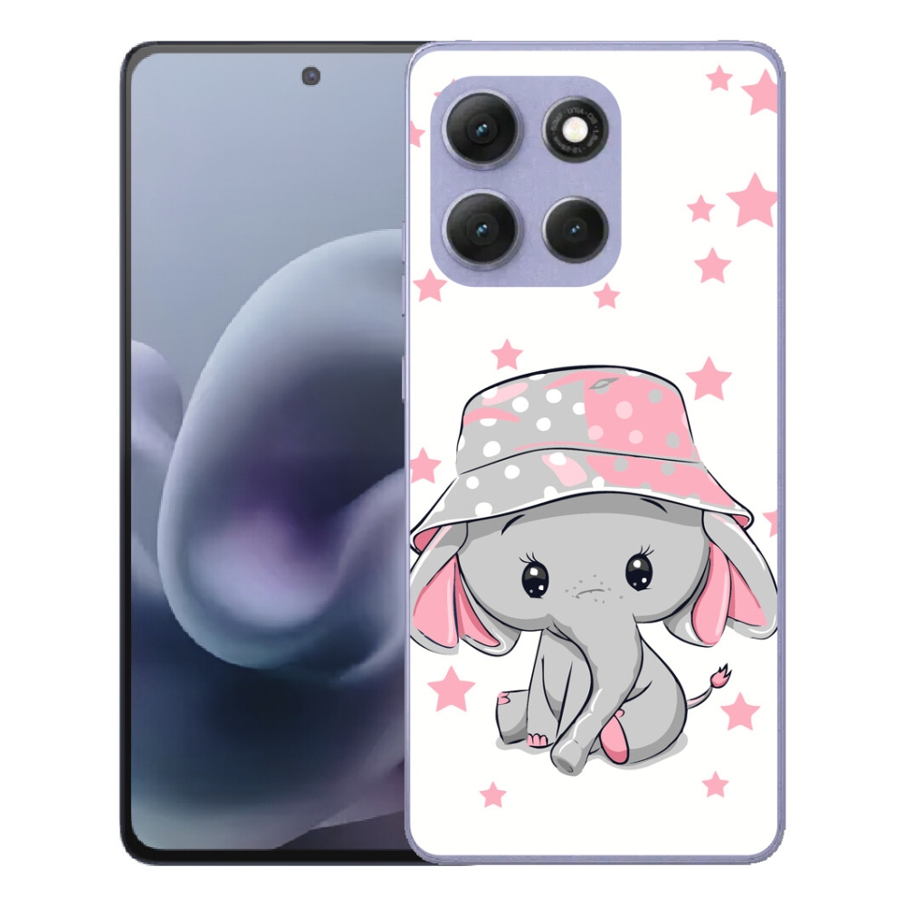 mmCase gél tok a Motorola Moto G86 Power 5G-hez – rózsaszín elefánt