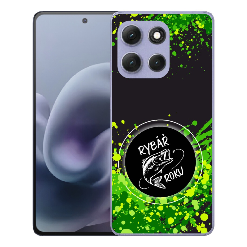 mmCase gél tok a Motorola Moto G86 Power 5G-hez – „Az év horgásza” fekete háttérrel