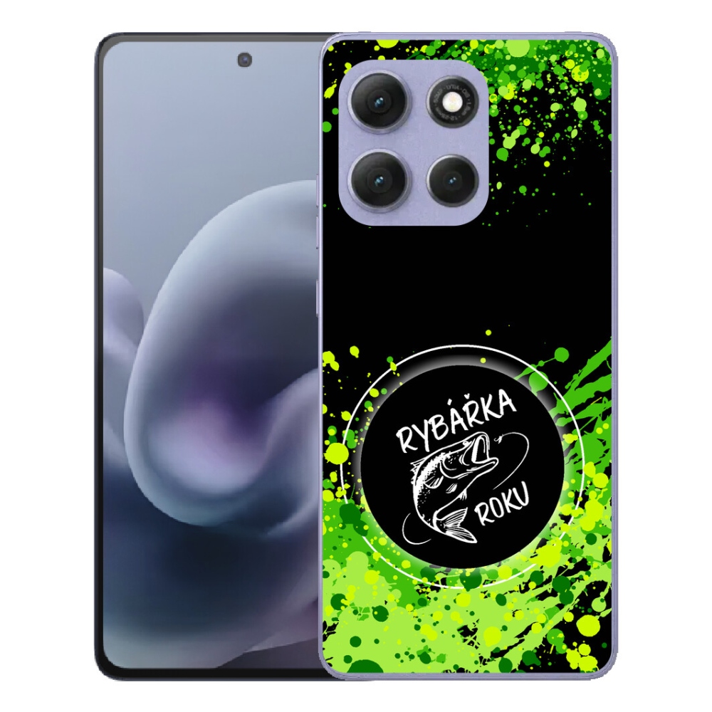 mmCase géltok a Motorola Moto G86 Power 5G-hez – „Az év horgásza” fekete háttérrel