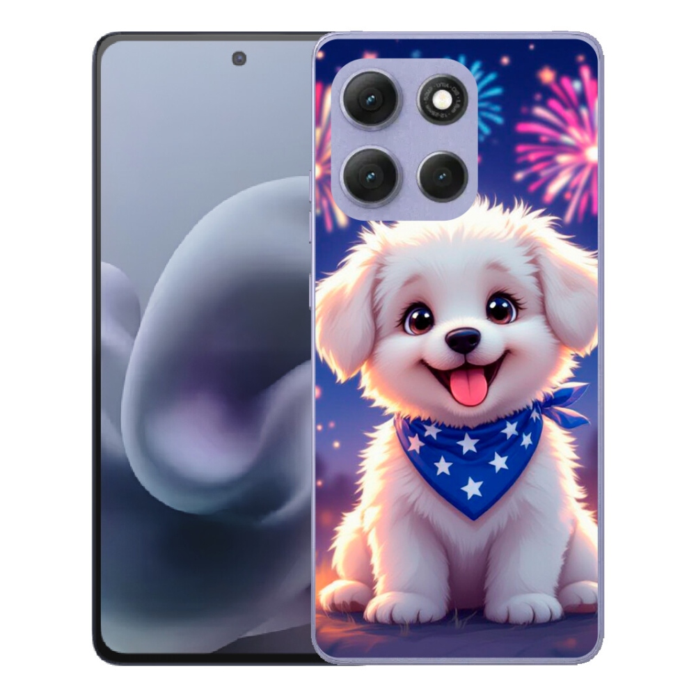 mmCase gél tok a Motorola Moto G86 Power 5G-hez – ünnepi kiskutya