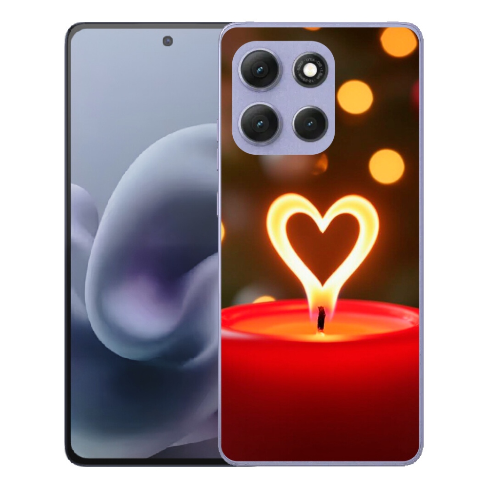 mmCase gél tok a Motorola Moto G86 Power 5G-hez – lángoló szív