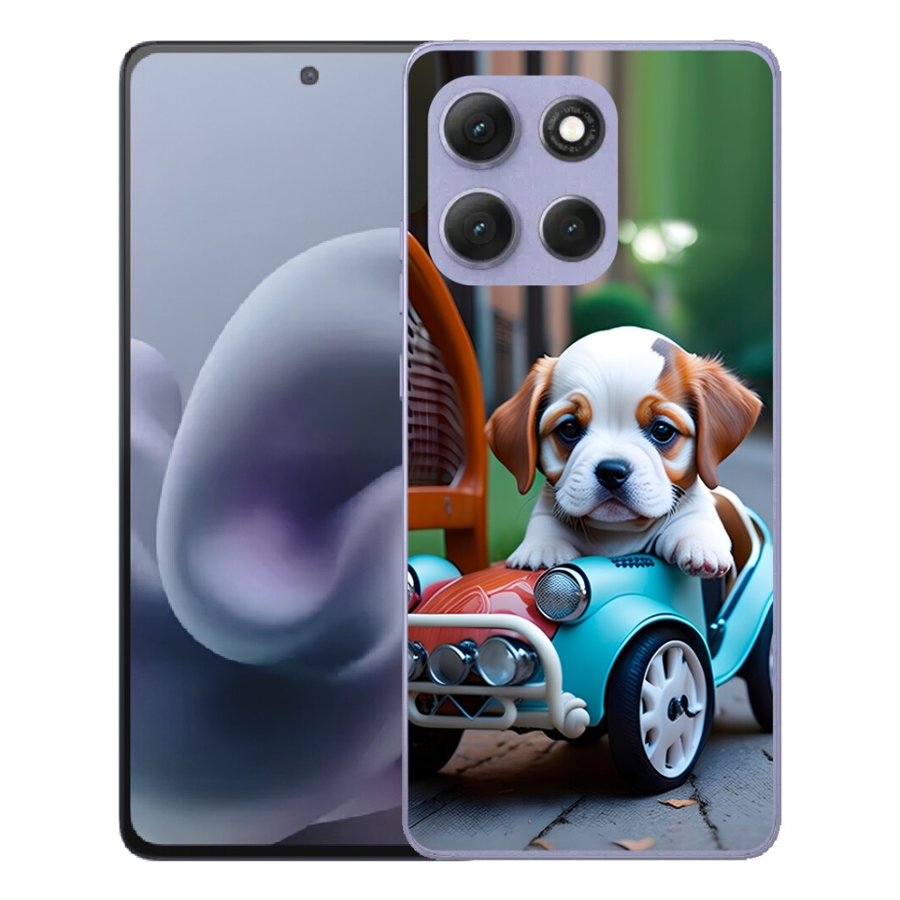 mmCase géltok a Motorola Moto G86 Power 5G-hez – kiskutya retro autóban