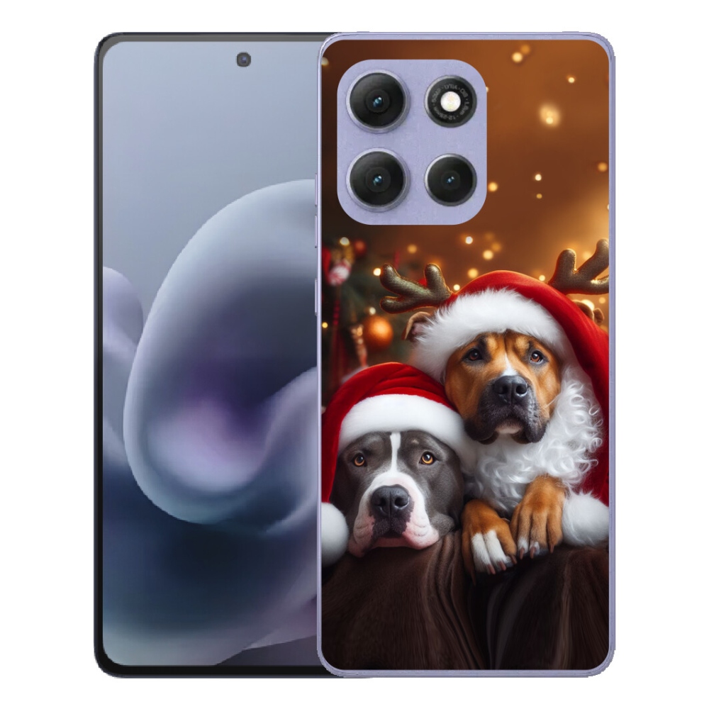 mmCase gél tok a Motorola Moto G86 Power 5G-hez – karácsonyi kutyák
