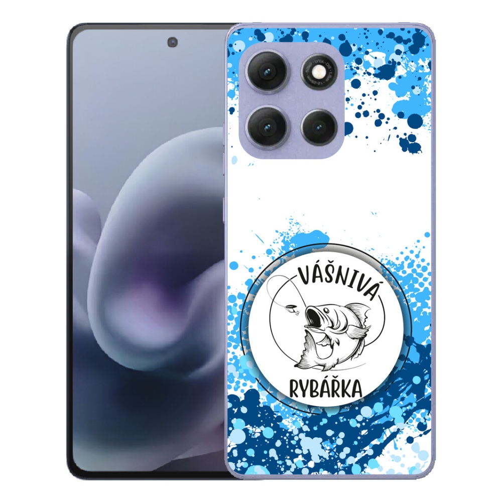 mmCase géltok a Motorola Moto G86 Power 5G-hez – szenvedélyes horgász, fehér háttérrel