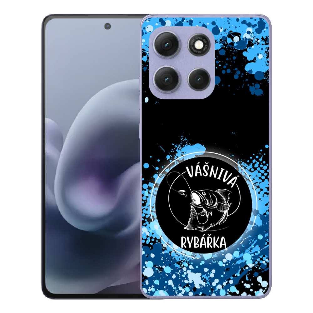 mmCase géltok a Motorola Moto G86 Power 5G-hez – szenvedélyes horgász, fekete háttérrel