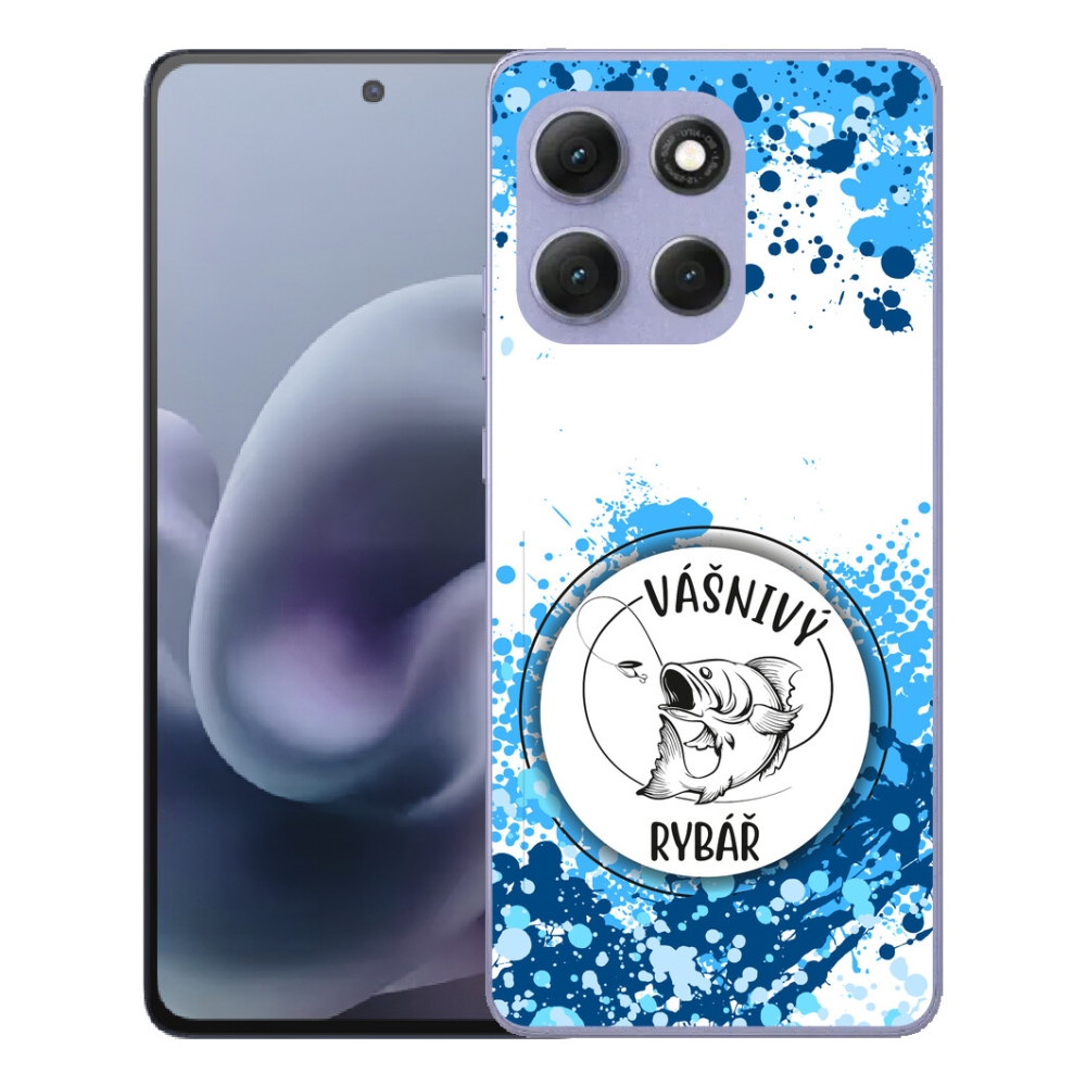 mmCase géltok a Motorola Moto G86 Power 5G-hez – szenvedélyes horgász, fehér háttérrel