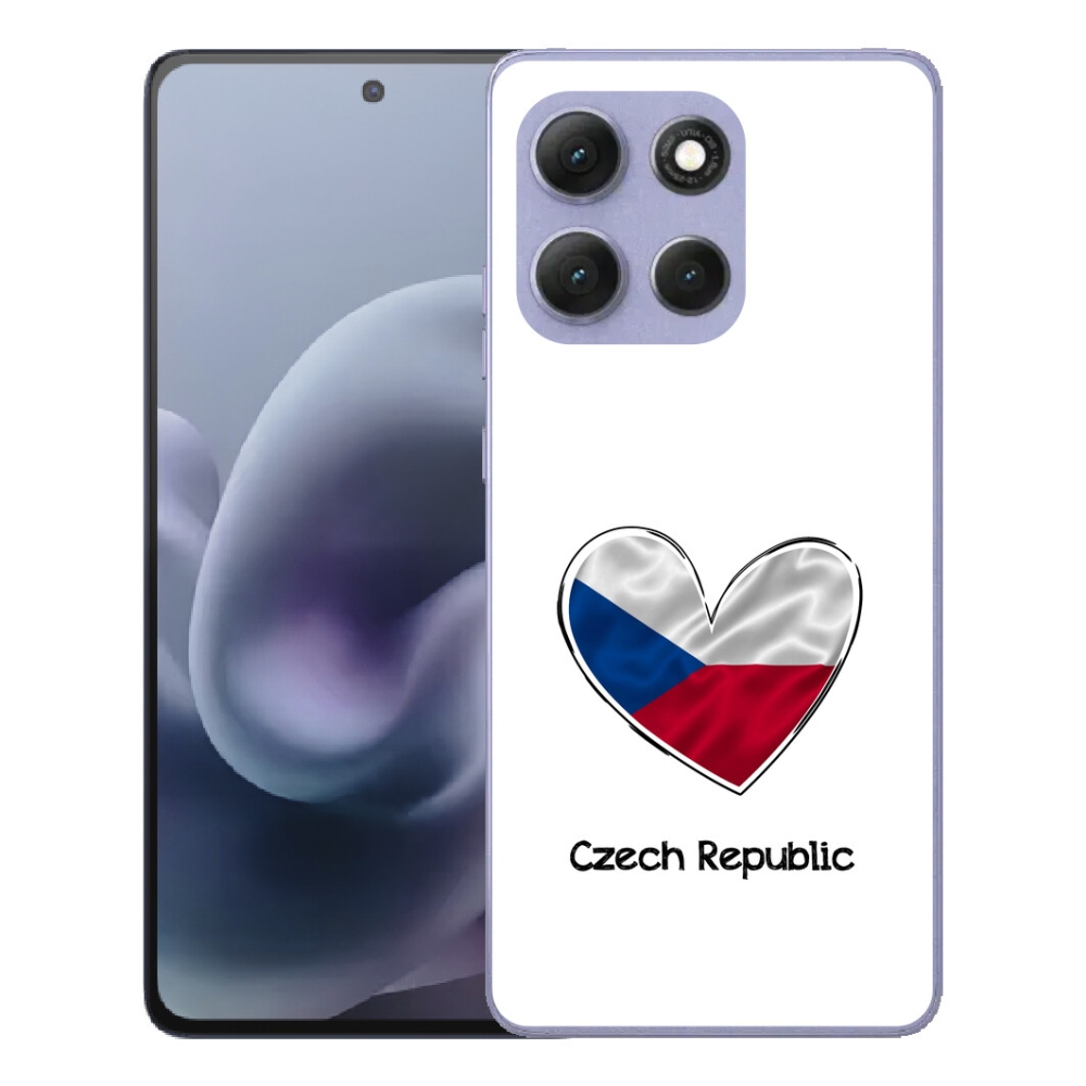 mmCase géltok a Motorola Moto G86 Power 5G-hez – zászló, szív, fehér háttér