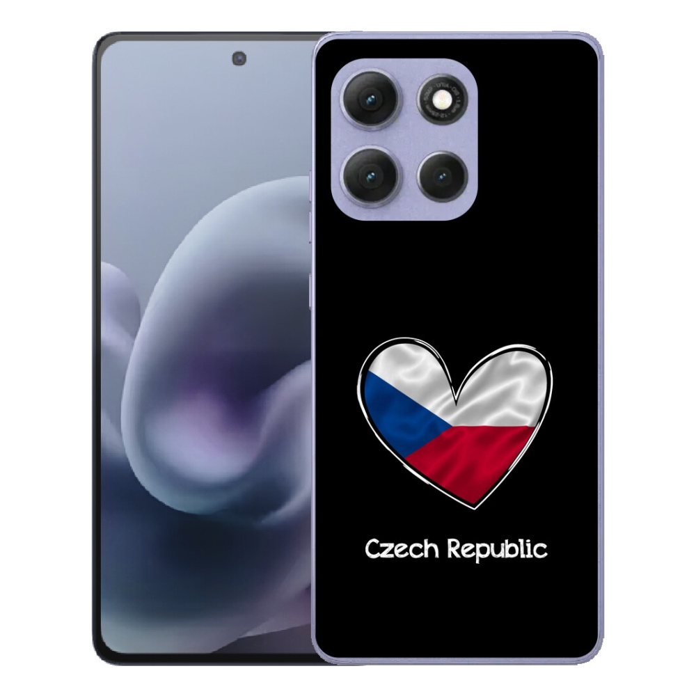 mmCase géltok a Motorola Moto G86 Power 5G-hez – zászló, szív, fekete háttér
