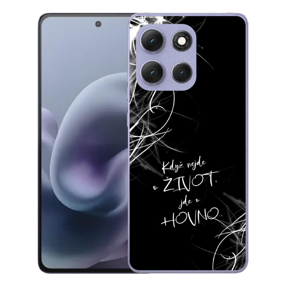 mmCase géltok a Motorola Moto G86 Power 5G-hez – vicces felirat, 16, fekete háttér