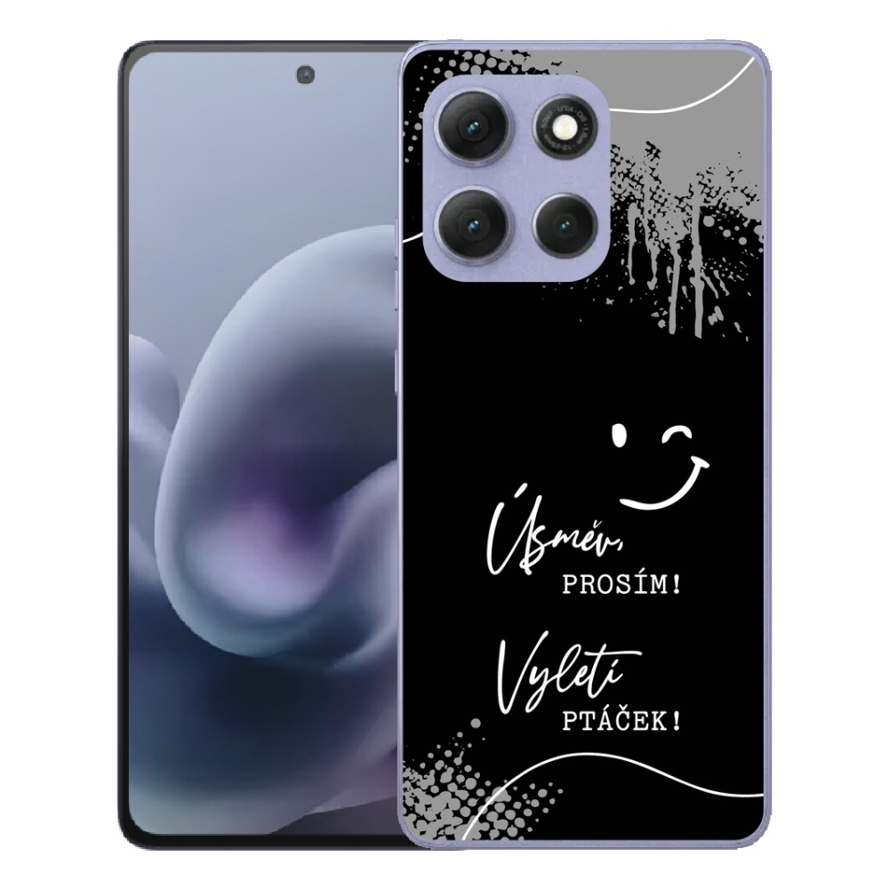 mmCase géltok a Motorola Moto G86 Power 5G-hez – vicces felirat, 4 fekete háttér