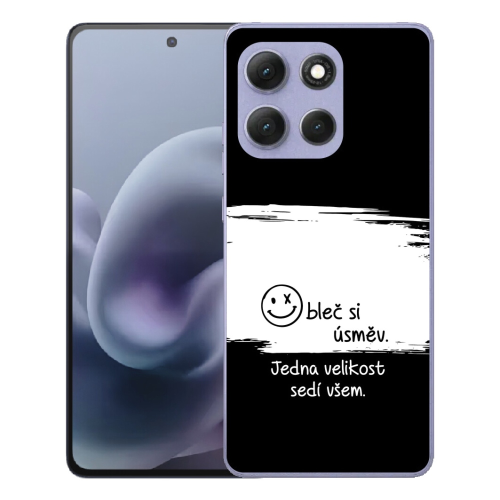 mmCase gél tok a Motorola Moto G86 Power 5G-hez – vicces szöveg, fekete-fehér háttér