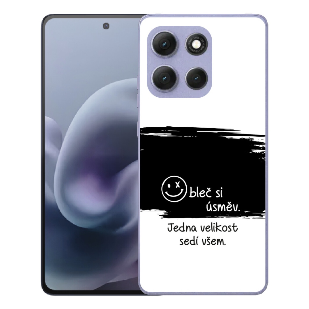 mmCase géltok a Motorola Moto G86 Power 5G-hez – vicces felirat, 8 fekete-fehér háttér
