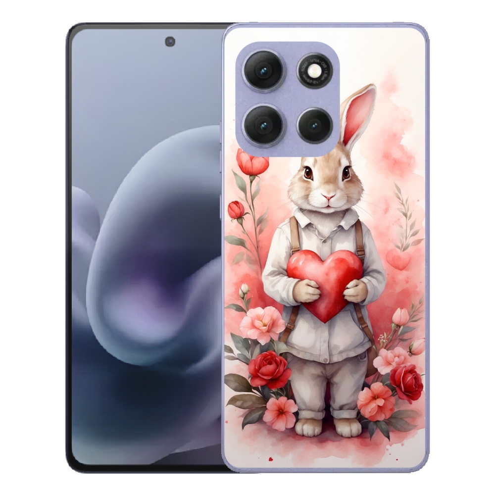 mmCase gél tok a Motorola Moto G86 Power 5G-hez – nyuszi szívecskével