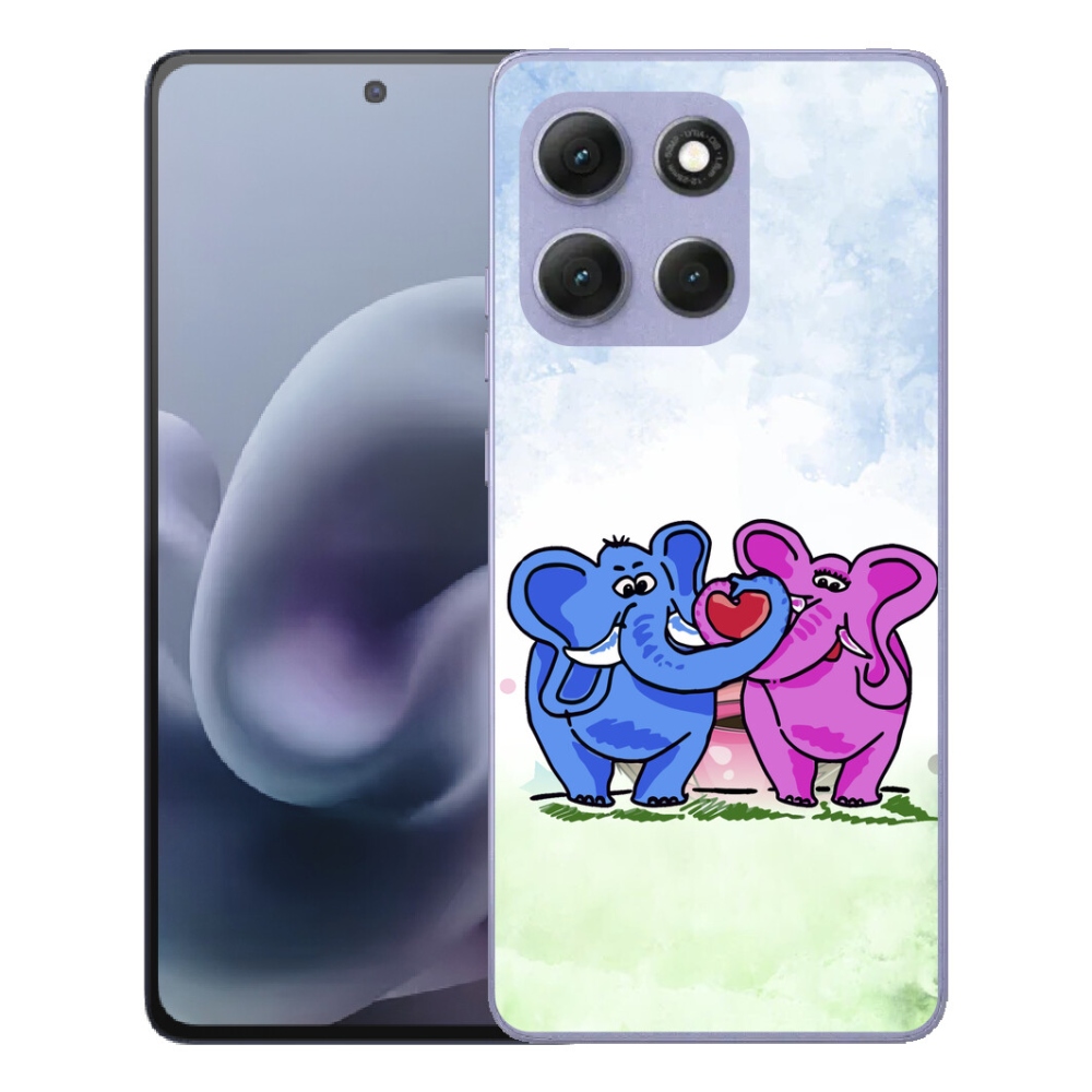 mmCase gél tok a Motorola Moto G86 Power 5G-hez – szerelmes elefántok
