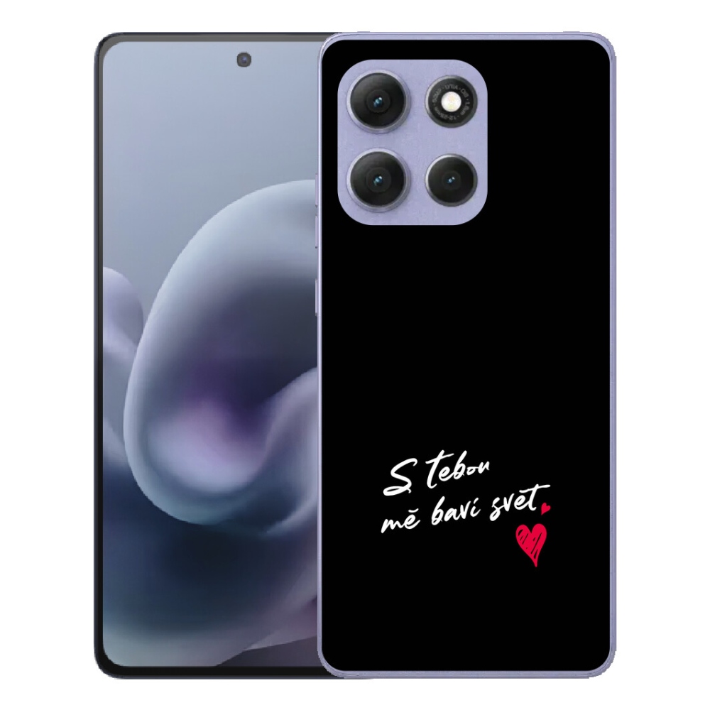 mmCase géltok a Motorola Moto G86 Power 5G-hez – „In Love” felirat, 1, fekete háttér