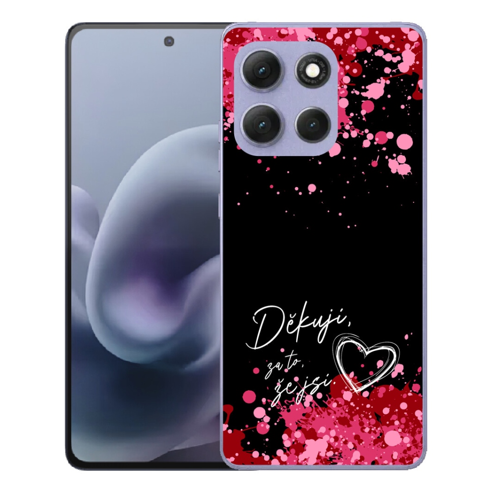 mmCase géltok a Motorola Moto G86 Power 5G-hez – „Szerelmes” felirat, 2, fekete háttér