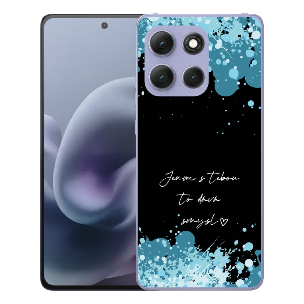 mmCase géltok a Motorola Moto G86 Power 5G-hez – „Szerelmes” felirat fekete háttérrel