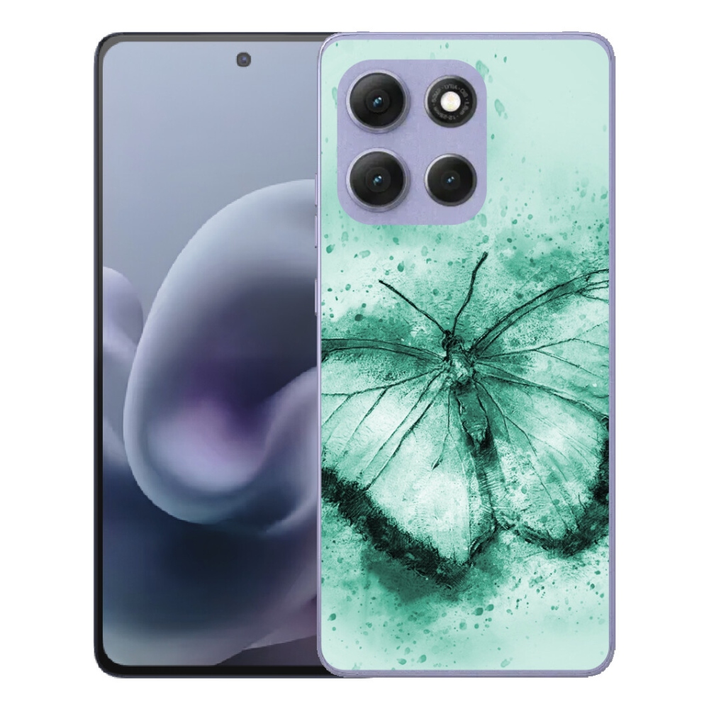 mmCase gél tok a Motorola Moto G86 Power 5G-hez – zöld pillangó