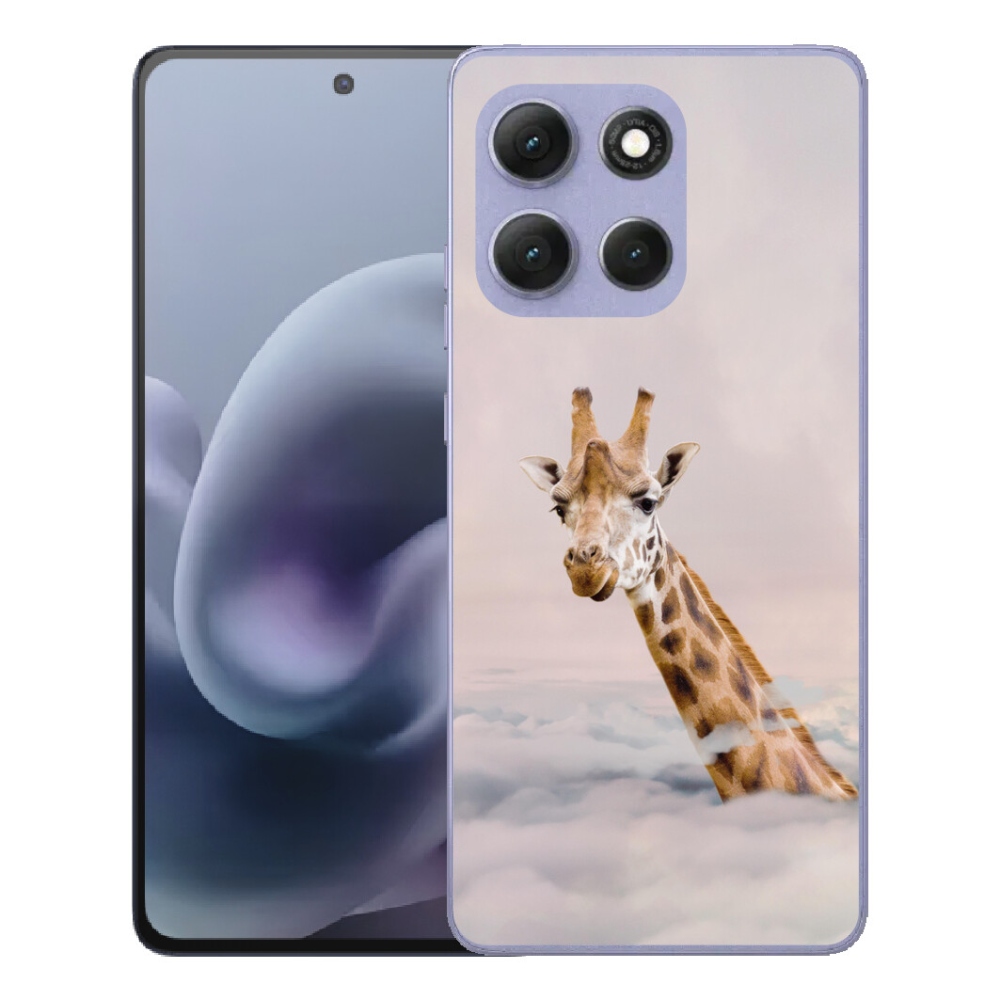 mmCase gél tok a Motorola Moto G86 Power 5G-hez – zsiráf a felhők között
