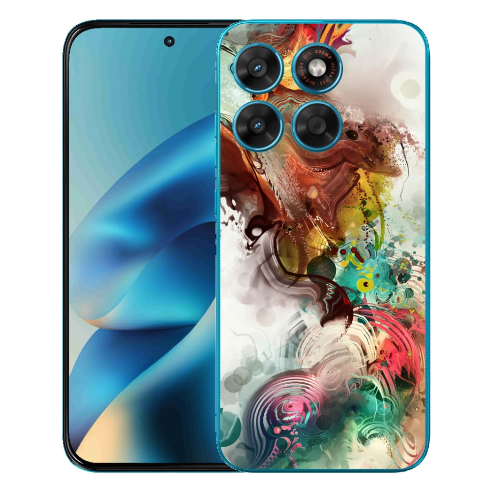 mmCase gél tok a Motorola Moto G87/G77/G67 készülékekhez – absztrakt 1