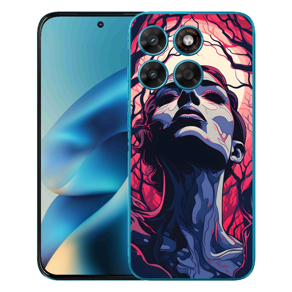 mmCase gél tok a Motorola Moto G87/G77/G67 készülékekhez – absztrakt arc